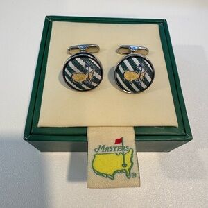 Masters Green and Silver Cufflinks